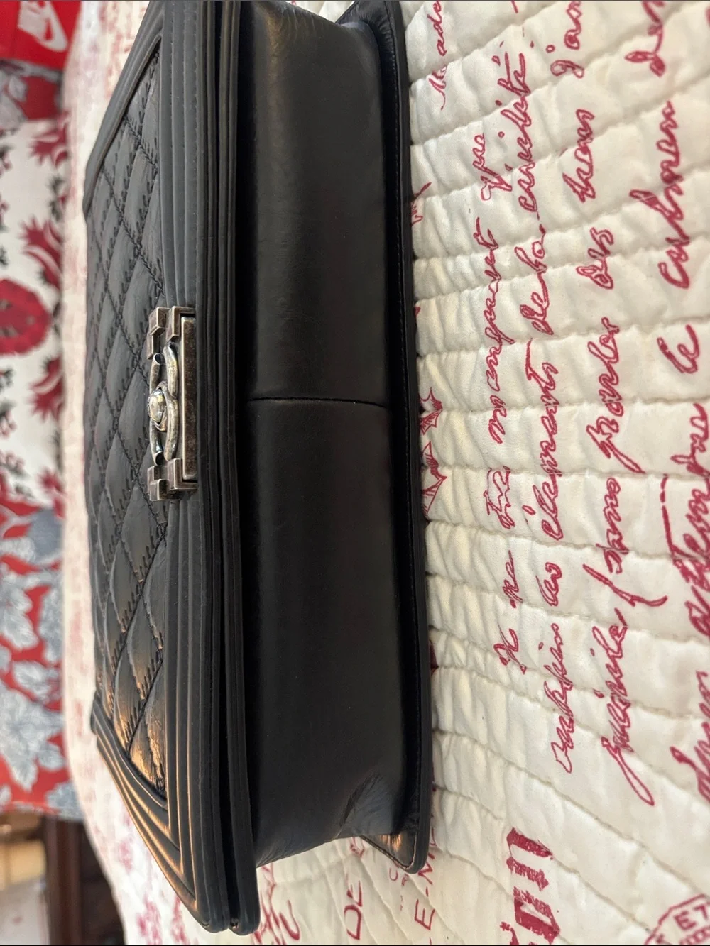 CHANEL Wild Stitch Boy Bag Large with Ruthenium Hardware/Chain (2013-14)